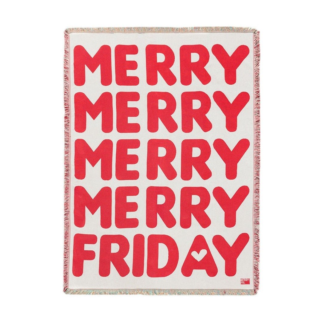 BR-10490-MERRY FRIDAY-MERRY FRIDAY ブランケット｜Merry New Red Large