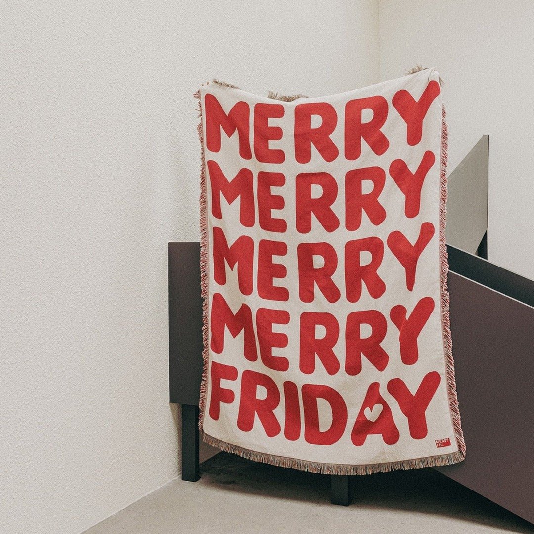 BR-10490-MERRY FRIDAY-MERRY FRIDAY ブランケット｜Merry New Red Large