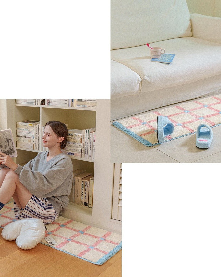 BR-9990-mix&match-mix&match Tufting ラグマット｜BLUSH CHECK