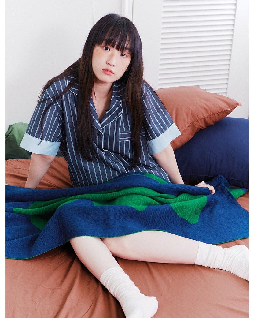 BR-9995-mix&match-mix&match ニットブランケット｜CROOKED
