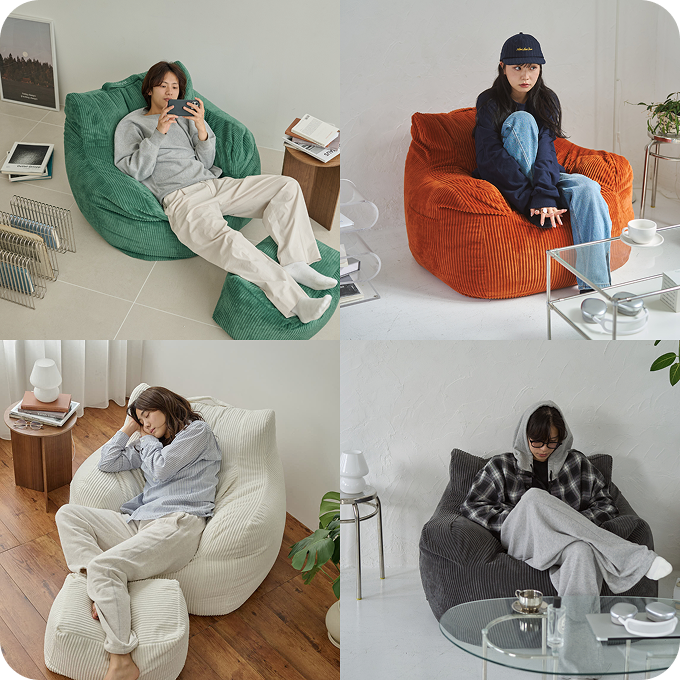 公式】LOOSY 1人掛けビーズソファ Charcoal Check|1人用ソファ 公式】LOOSY 1人掛けビーズソファ Charcoal Check|1人用ソファ