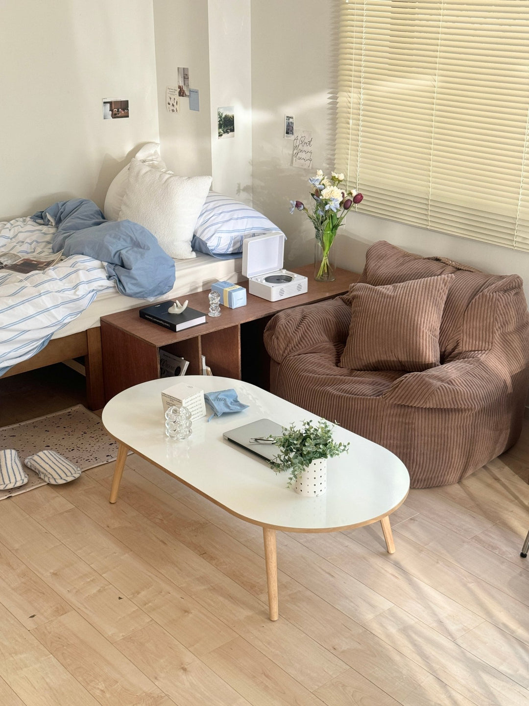 ローテーブル littleroom 韓国テーブル 通販】Roomnhome｜ペブルテーブル｜韓国インテリア 家具 ガラス