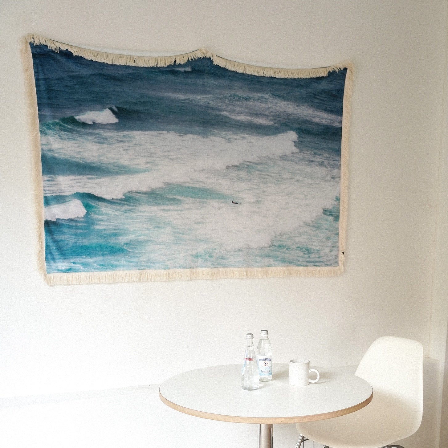 BR-5580-sleeptight.object-sleeptight.object ブランケット｜JEJU marine blue tassel blanket