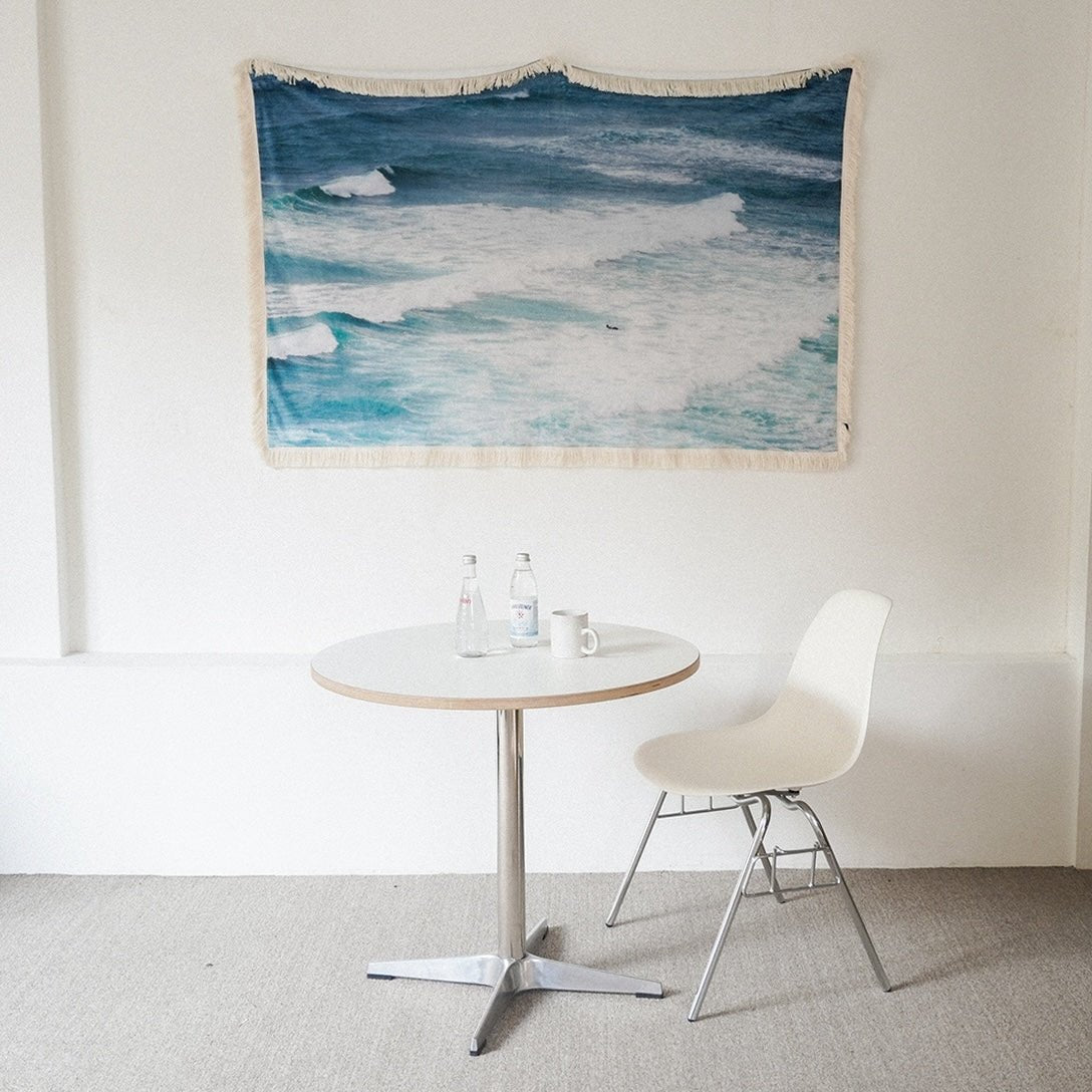 BR-5580-sleeptight.object-sleeptight.object ブランケット｜JEJU marine blue tassel blanket