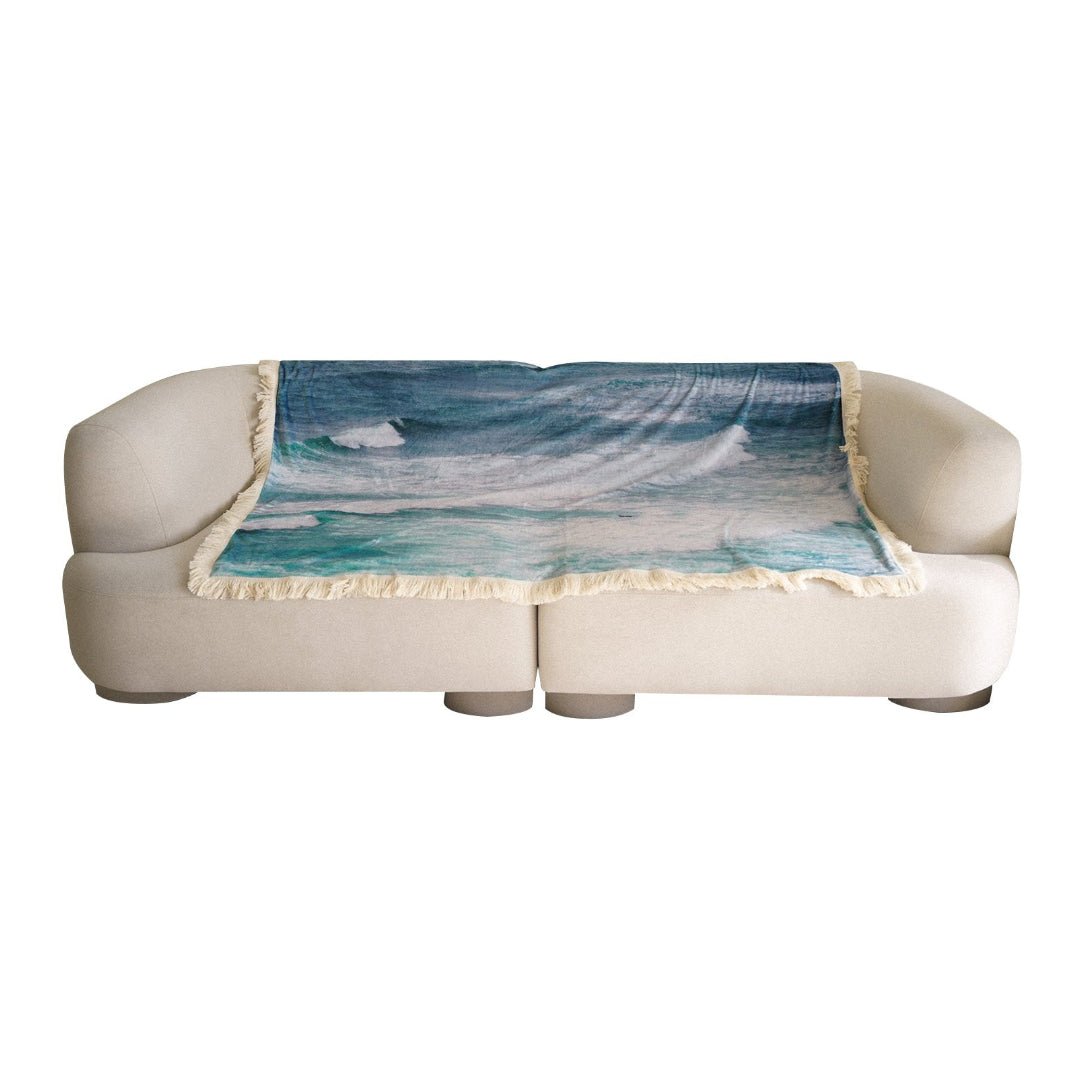 BR-5580-sleeptight.object-sleeptight.object ブランケット｜JEJU marine blue tassel blanket