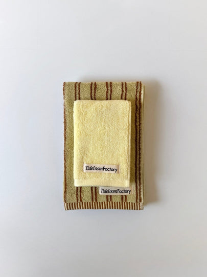 SE - 8591 - Tide Loom Factory - 100% Cotton Towel | Yanagi Stripe / Spring Yellow Set
