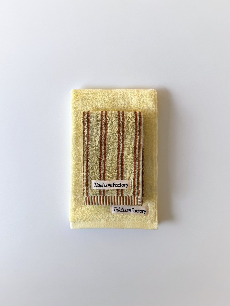 Tide Loom Factory タオル2枚セット | Yanagi Stripe / Spring Yellow