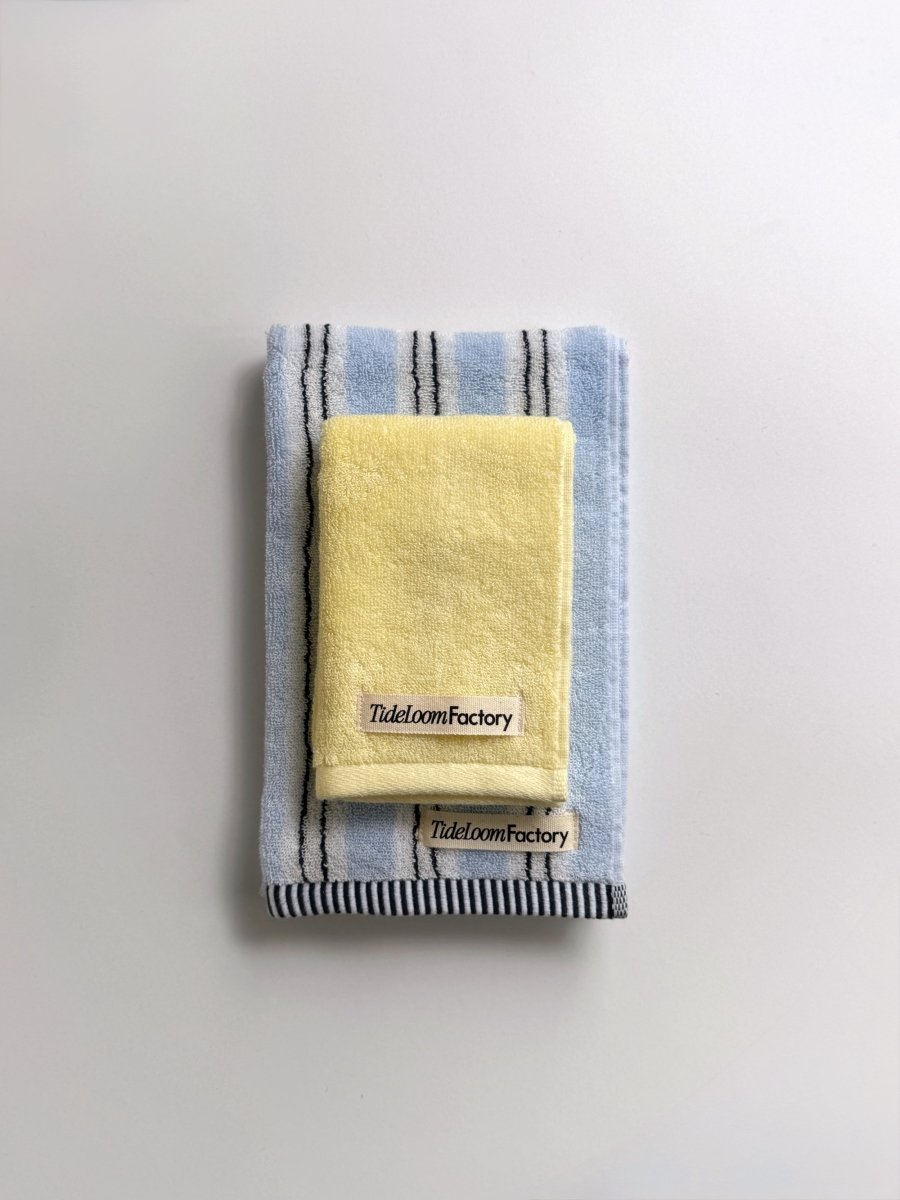 Tide Loom Factory タオル2枚セット | Spring Yellow / Breeze Stripe