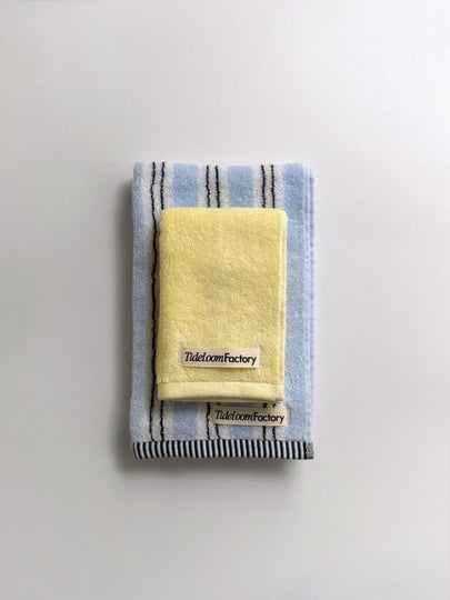 SE - 8655 - Tide Loom Factory - 100% Cotton Towel | Spring Yellow / Breeze Stripe Set