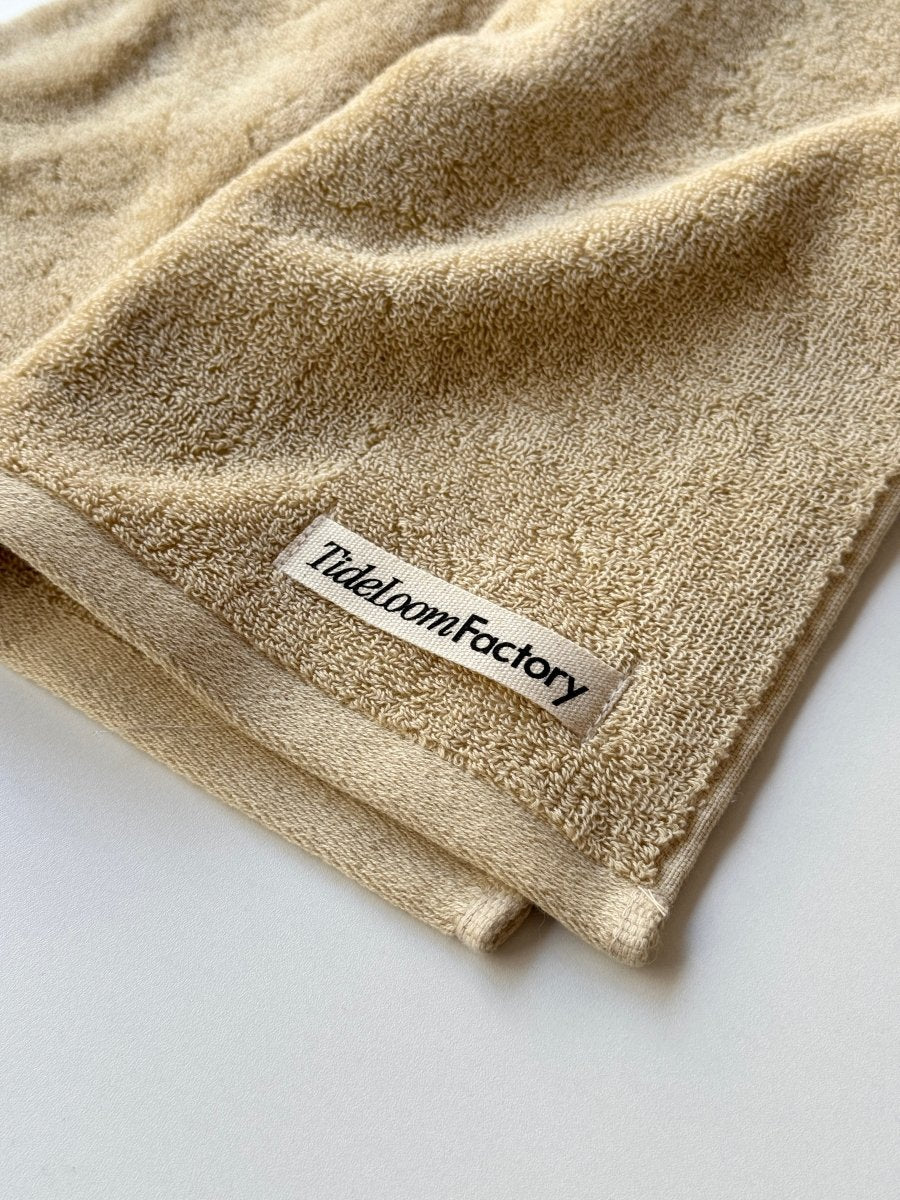 Tide Loom Factory タオル2枚セット | Sand Beige / Sand Ripple Check