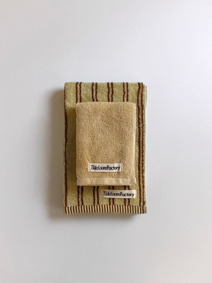 Tide Loom Factory タオル2枚セット | Sand Beige / Sand Ripple