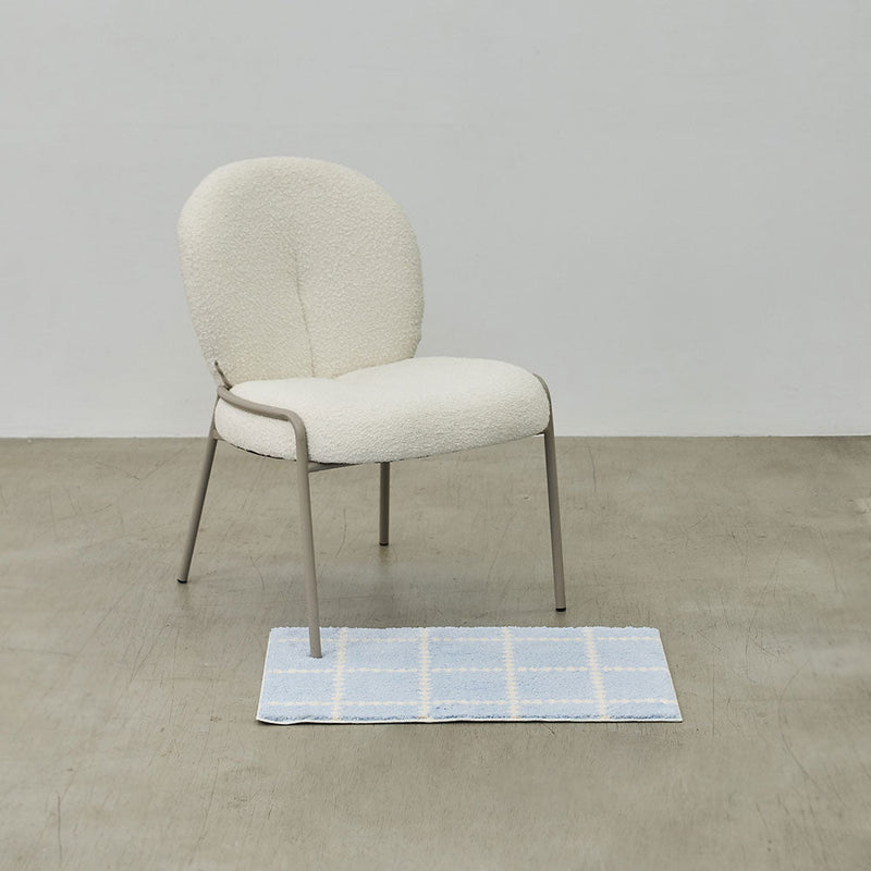 BR-4139-Ritten-Ritten ミニラグ｜Cross Door Mat - Pastel blue