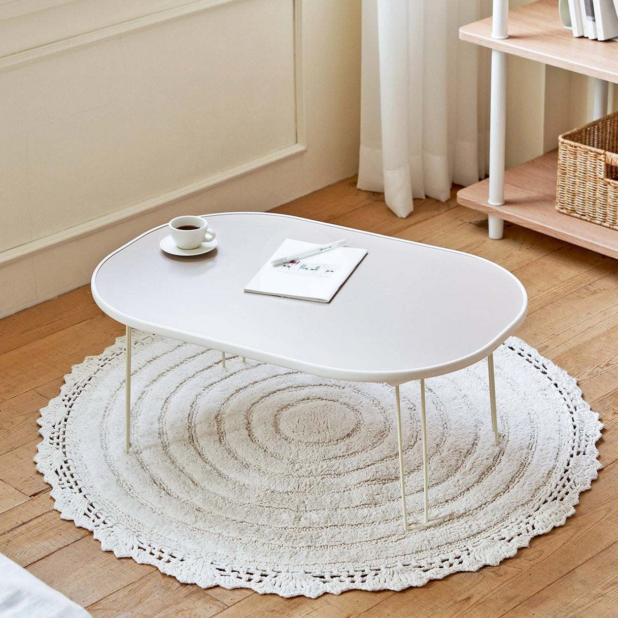 Roomnhome｜Mono ラウンド折りたたみローテーブル