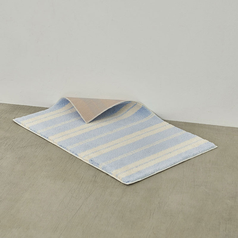 BR-4140-Ritten-Ritten ミニラグ｜Pastel blue stripe Door Mat