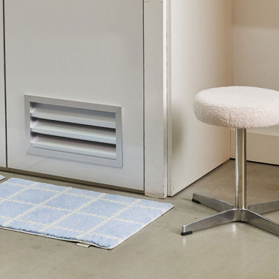 BR-4139-Ritten-Ritten ミニラグ｜Cross Door Mat - Pastel blue
