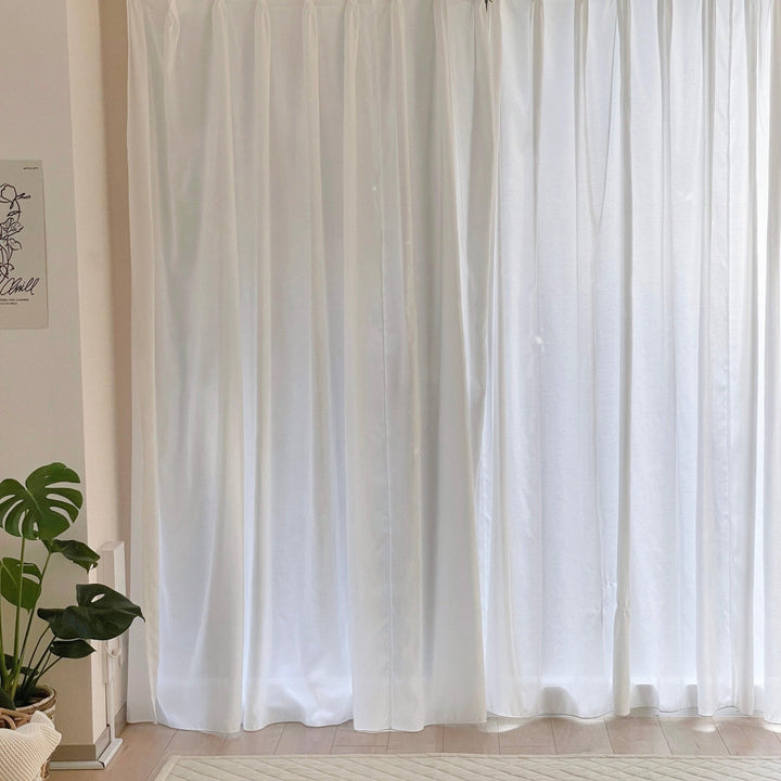 既成サイズ とろみ遮像レースカーテン 外から見えない 洗える UVカット