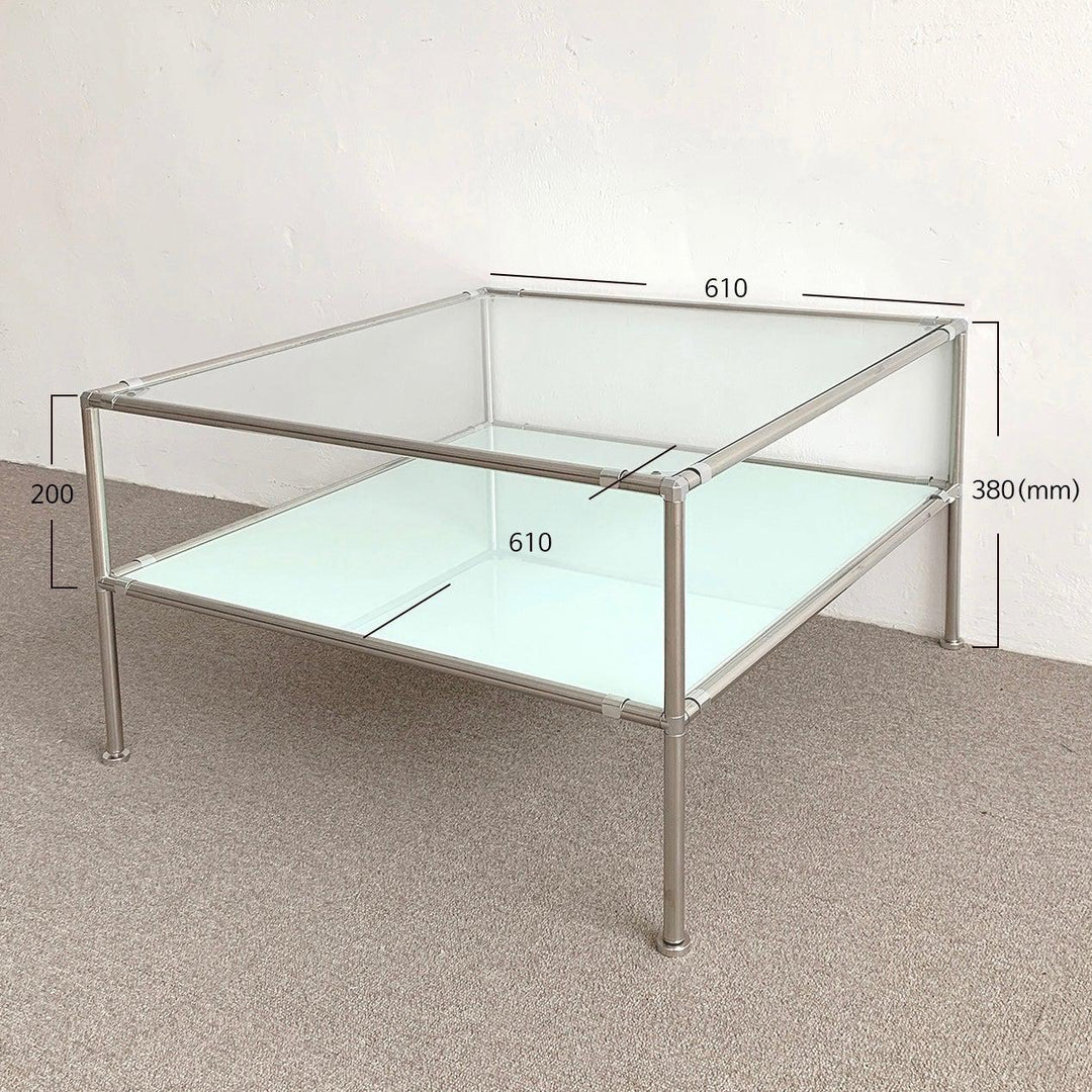 vamir ローテーブル｜Stainless Modular 2tier Sofa Table
