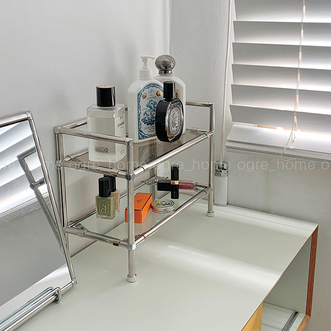 BR-3828-vamir-vamir ミニラック｜stainless modular 2-tier perfume organizer
