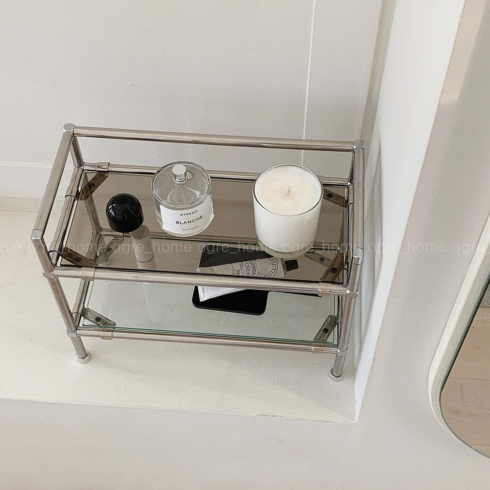 BR-3828-vamir-vamir ミニラック｜stainless modular 2-tier perfume organizer