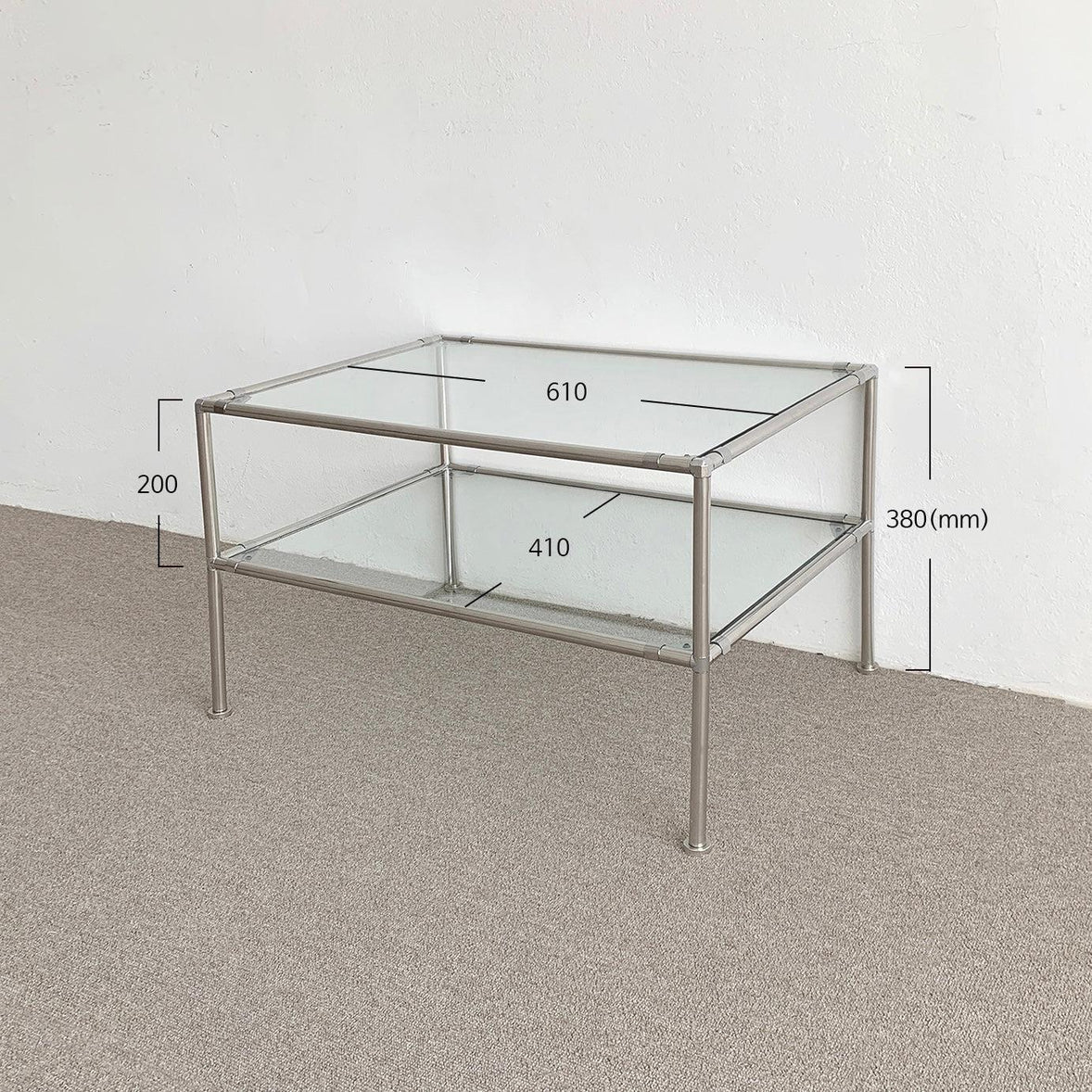 BR-1419-vamir-vamir ローテーブル｜Stainless Modular 2tier Sofa Table S