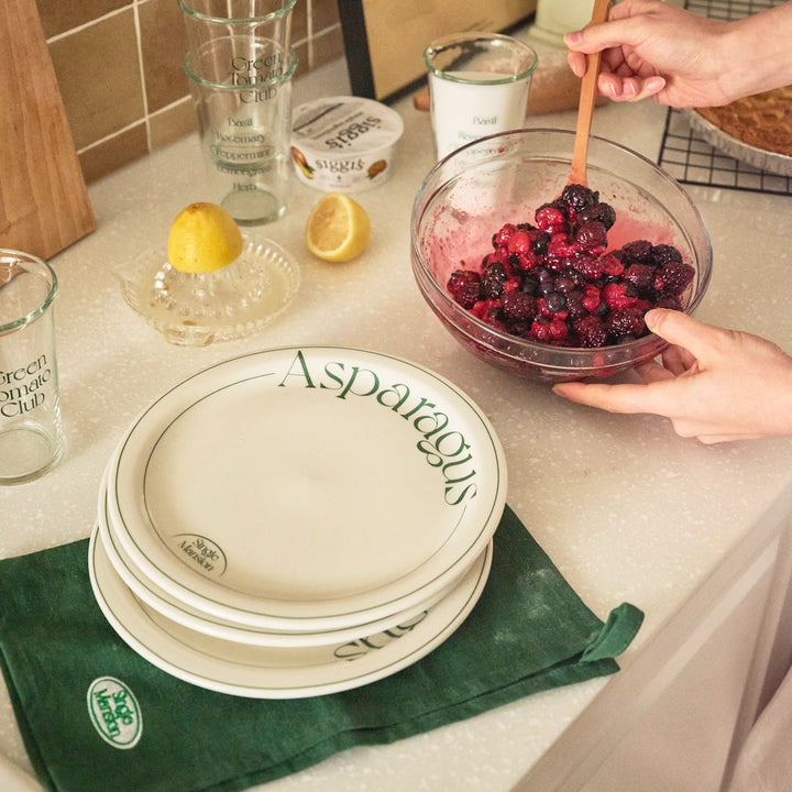 Single Mansion プレート｜Asparagus Plate｜直径23cm かわいい 食器