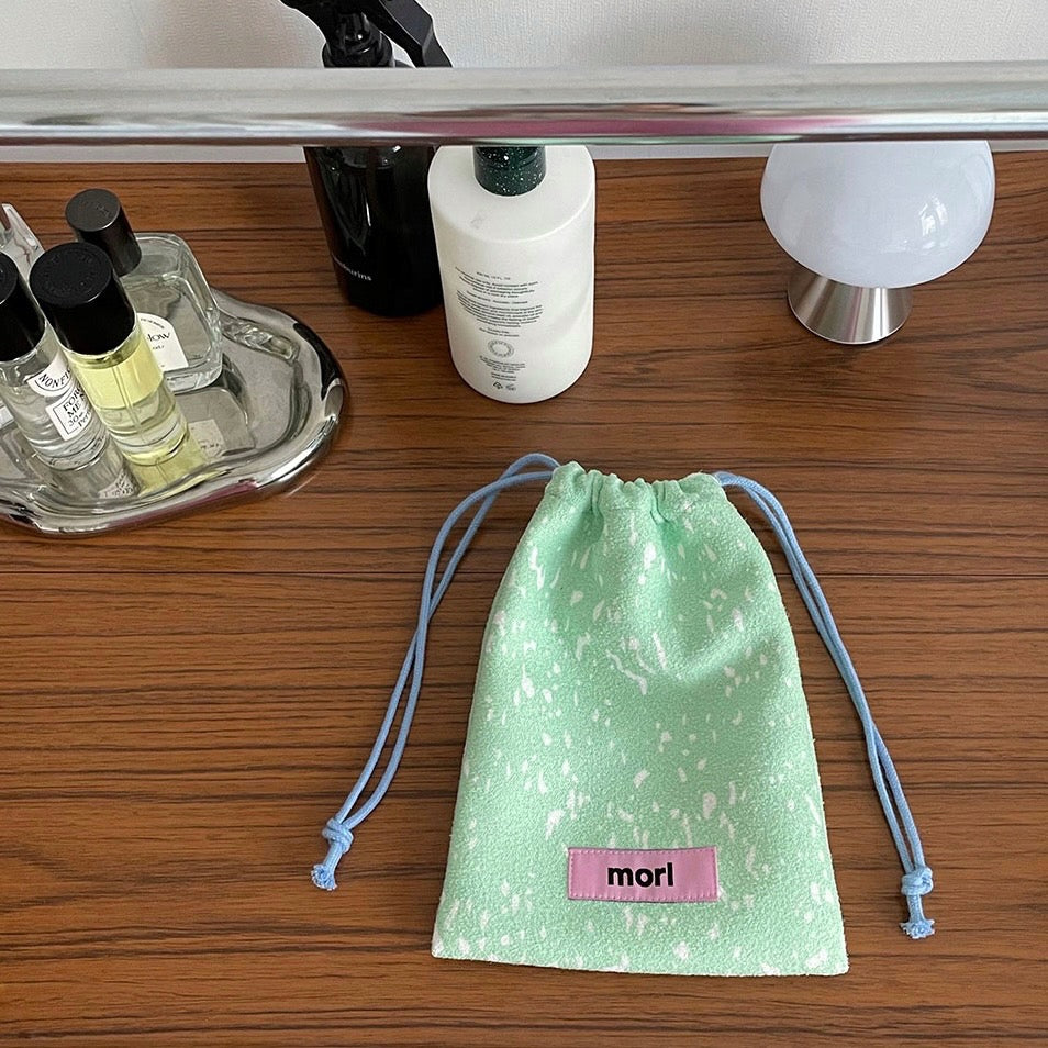 BR-2119-morl-morl ポーチ｜Marble string pouch