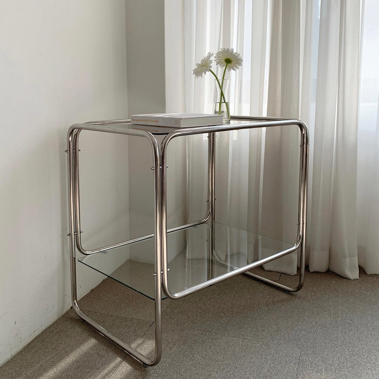 BR-1454-vamir-vamir サイドテーブル｜Stainless 2tier Table