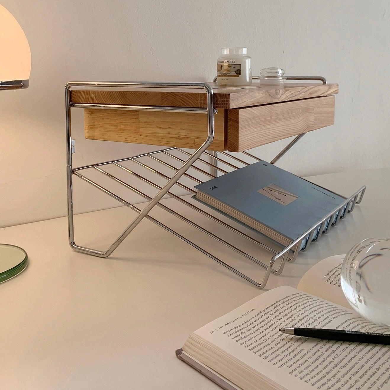 BR-1451-vamir-vamir デスク収納｜Magazinerack Wall Shelf Mini Table