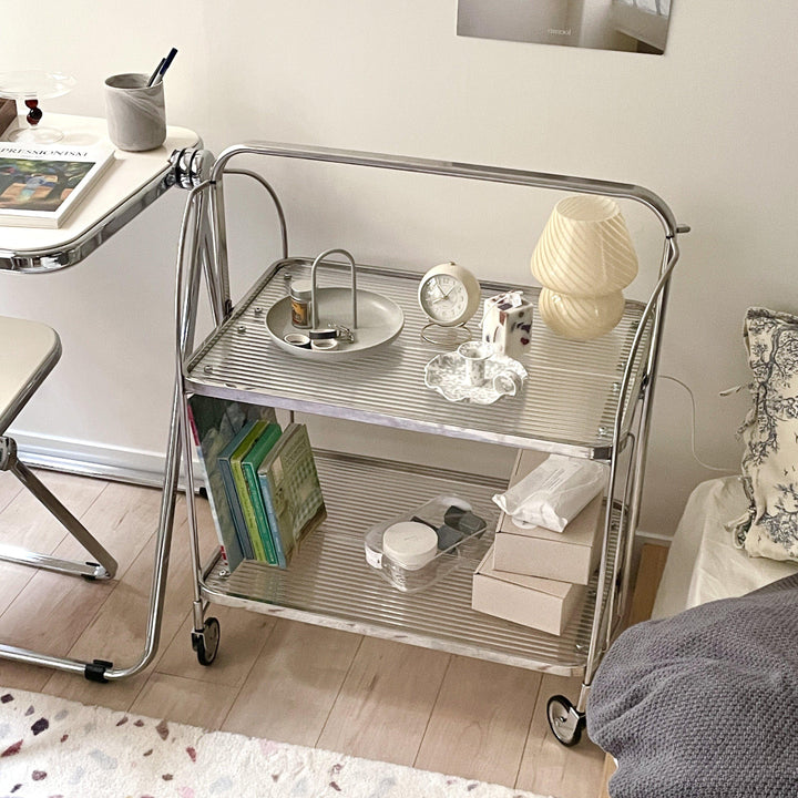 LOWYA Lectro ワゴン・ラック 回転トレイ キャスター付きキッチンワゴン4段 | 【公式】LOWYA