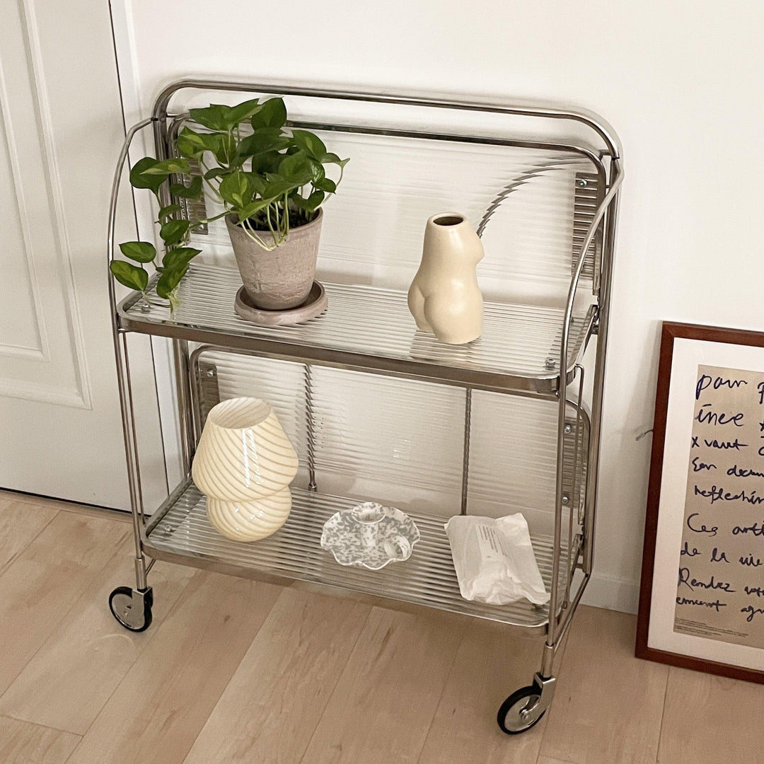 2wayガラスキャスターラック｜ワゴン – Little Rooms