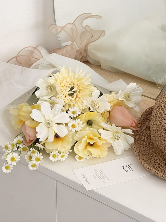 造花のブーケ Letter bouquet｜kindness ガーベラ 黄色 おしゃれ
