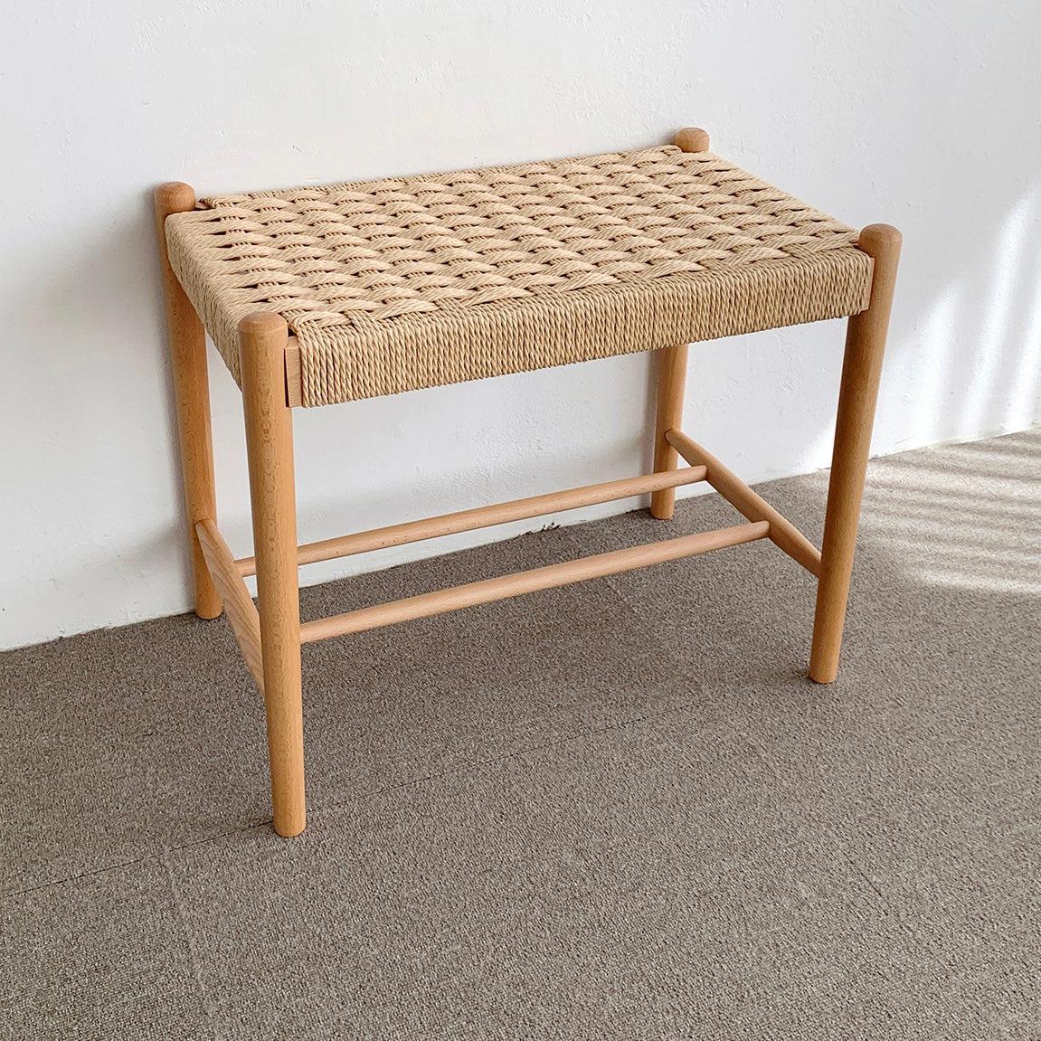 BR-1458-vamir-vamir ベンチ｜Beech Wood Denish Papercord Stool