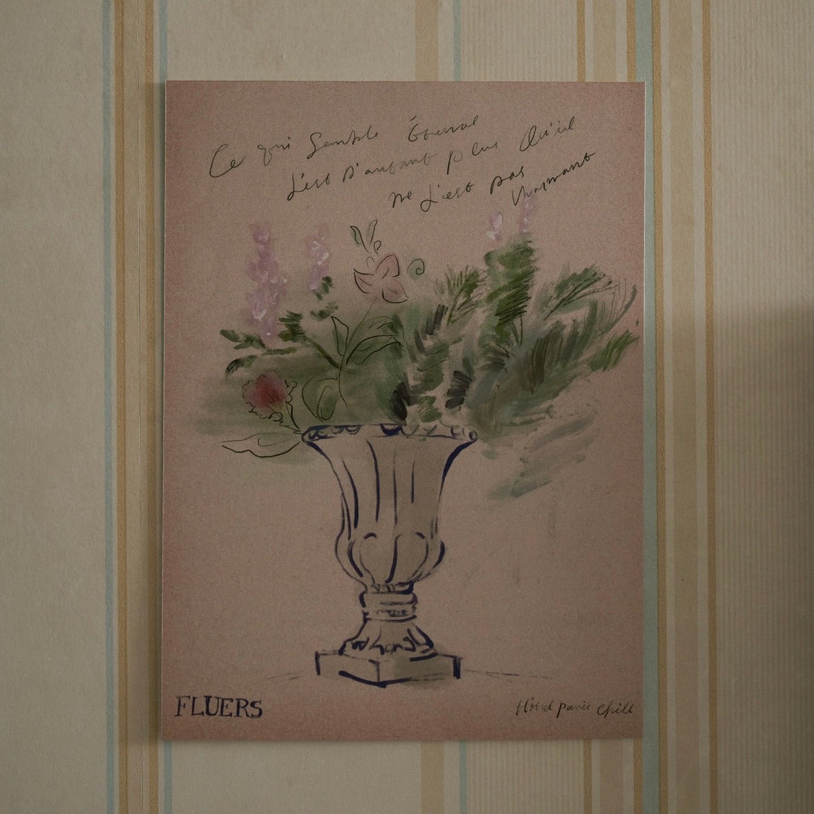 BR-3085-HOTEL PARIS CHILL-HOTEL PARIS CHILL ポストカード｜The Old Pot with Flowers Postcard
