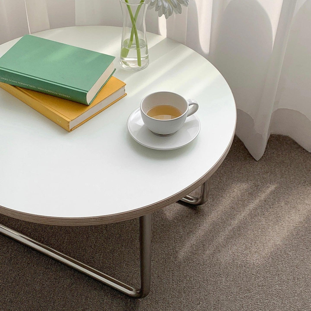 vamir ローテーブル｜Stainless Banding HPL Round Table｜韓国