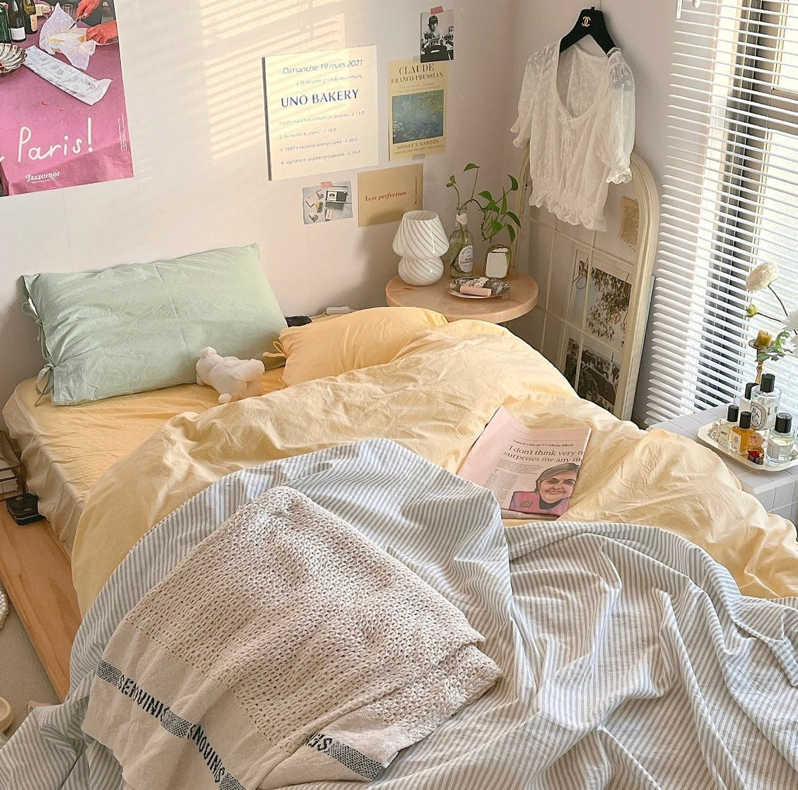 SE-2104-Little Rooms-【セットでお得】布団カバー3点セット｜plain cover set -pale color-