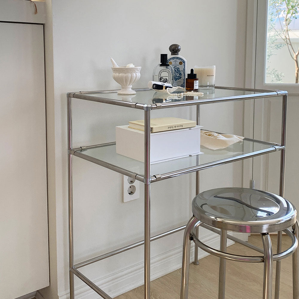 ハイテーブル　韓国家具 vamir ハイテーブル｜Modular Stainless Vanity Table モジュール家具