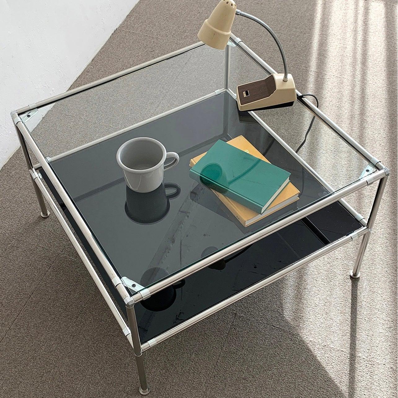 BR-1397-vamir-vamir ローテーブル｜Stainless Modular 2tier Sofa Table