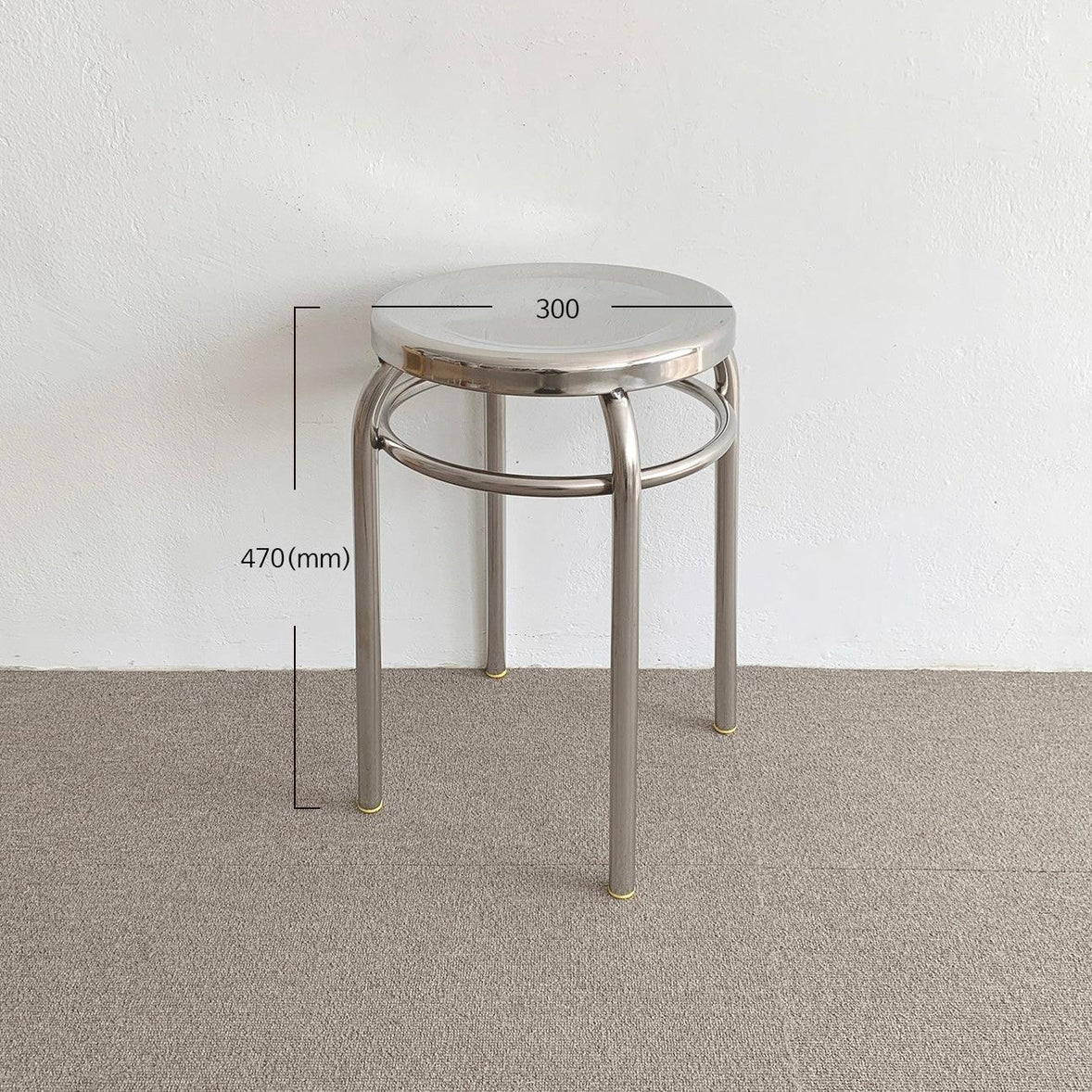 BR-1434-vamir-vamir スツール｜Stainless Round Stool