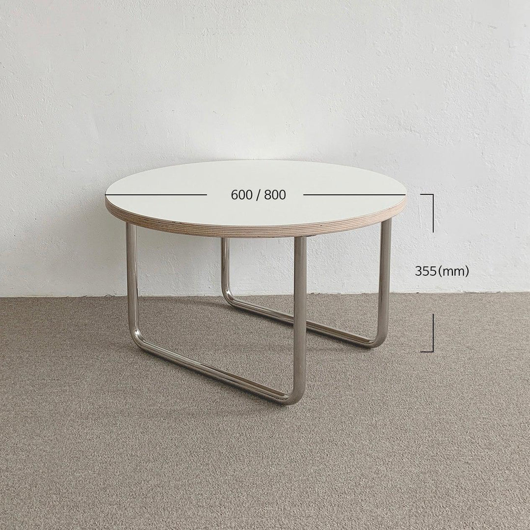 vamir ローテーブル｜Stainless Banding HPL Round Table｜韓国
