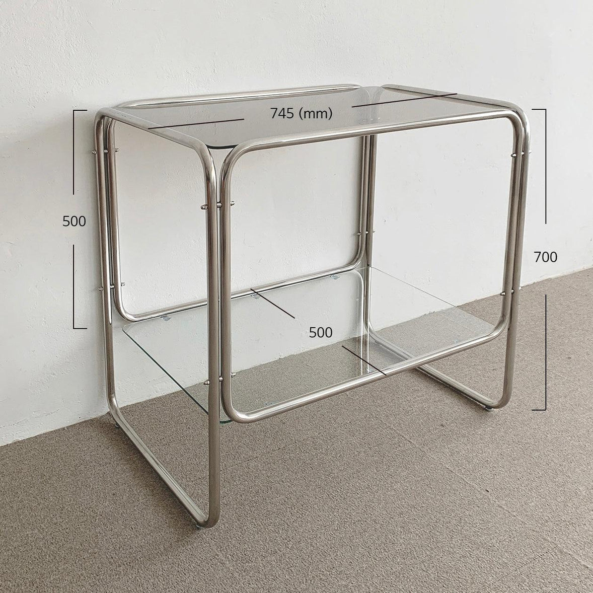 BR-1454-vamir-vamir サイドテーブル｜Stainless 2tier Table