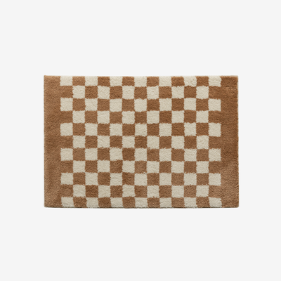 BR-3725-Ritten-Ritten ミニラグ｜Toffeenut checkerboard Door Mat