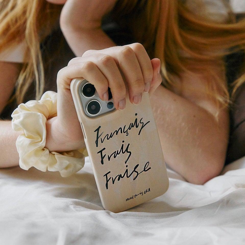 HOTEL PARIS CHILL｜Strawberry Phone Case（Ivory） – Little Rooms