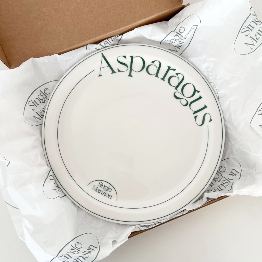 Single Mansion プレート｜Asparagus Plate｜直径23cm かわいい 食器