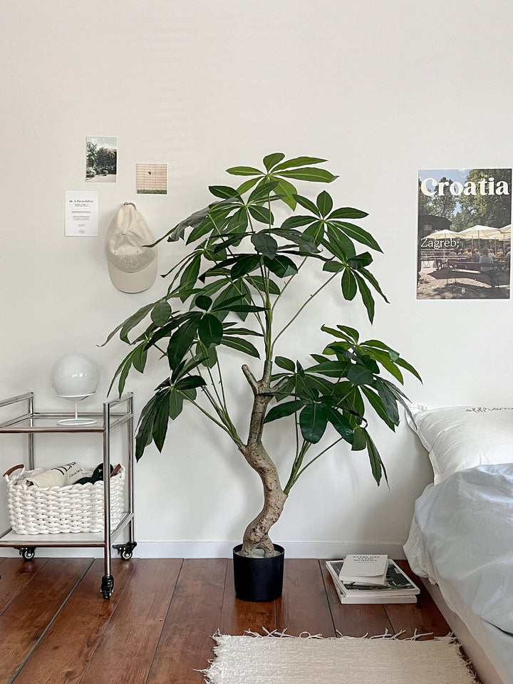 フェイクグリーン｜パキラ 120cm 観葉植物 人工 枯れない 鉢付き 木