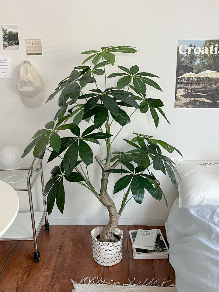 フェイクグリーン｜パキラ 120cm 観葉植物 人工 枯れない 鉢付き