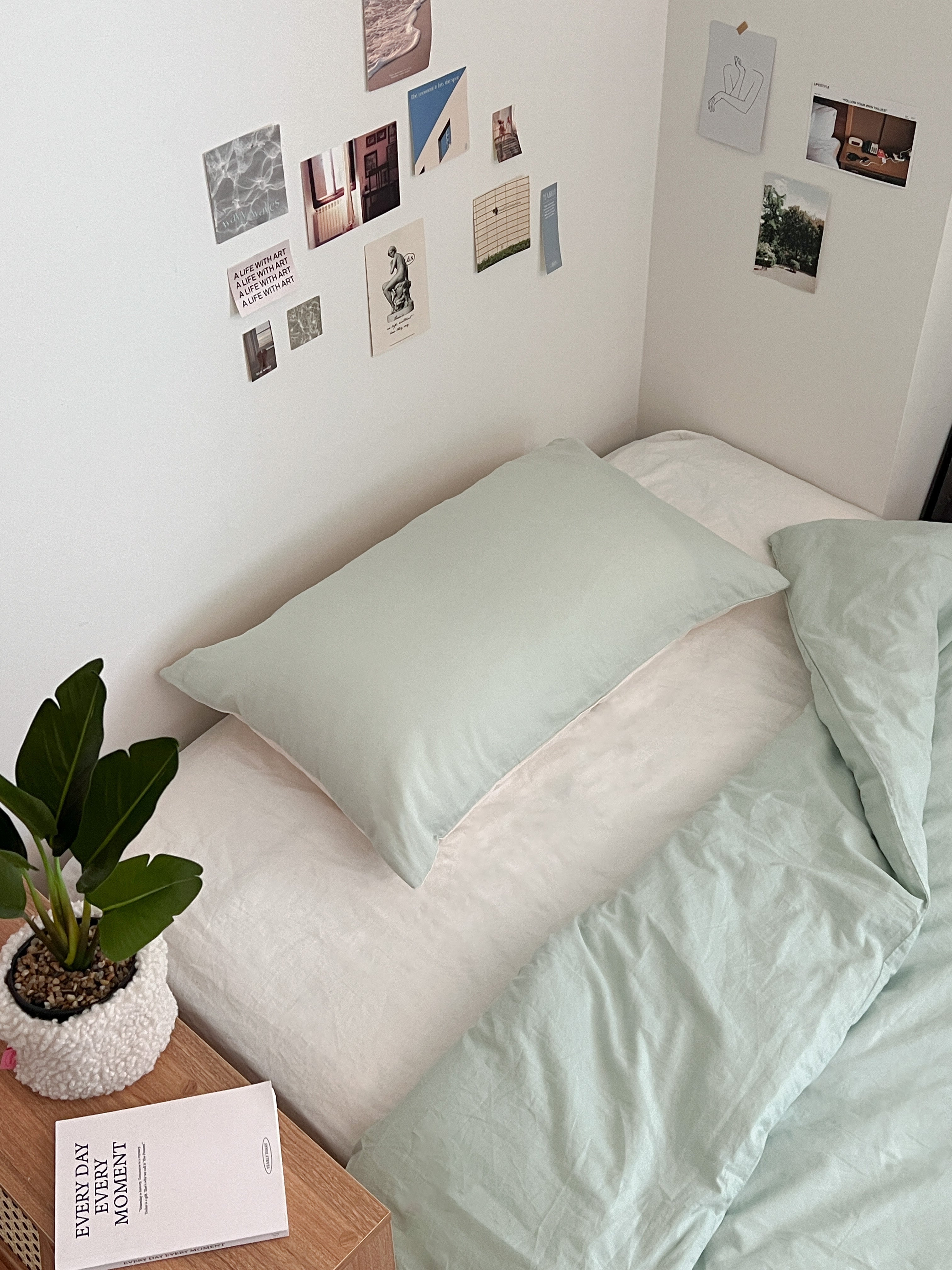 AL-3820-Little Rooms select-good night リバーシブル枕カバー｜pale color