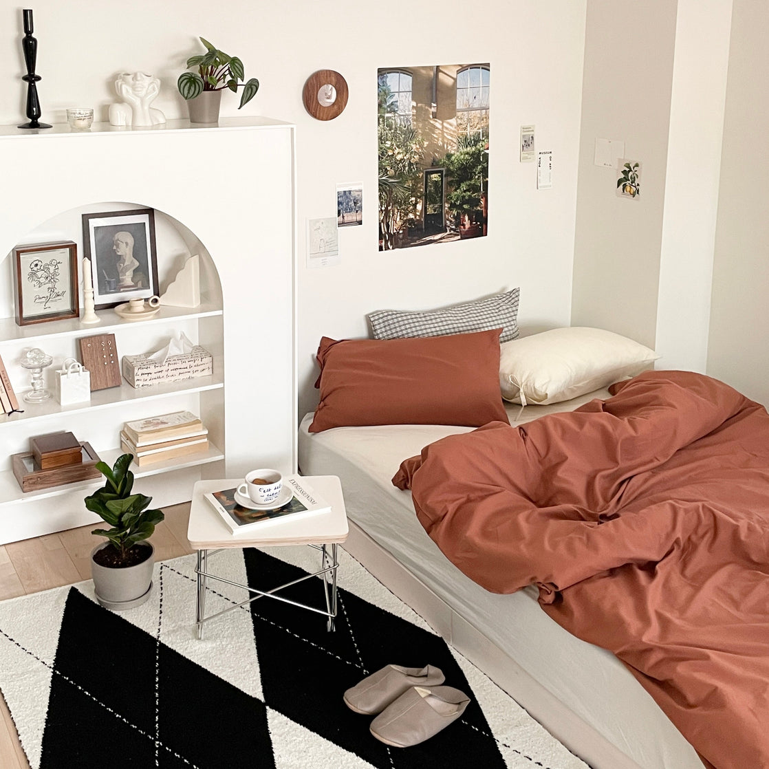 OR-2018-Little Rooms-リボン付き枕カバー｜plain pillow cover -chic color-