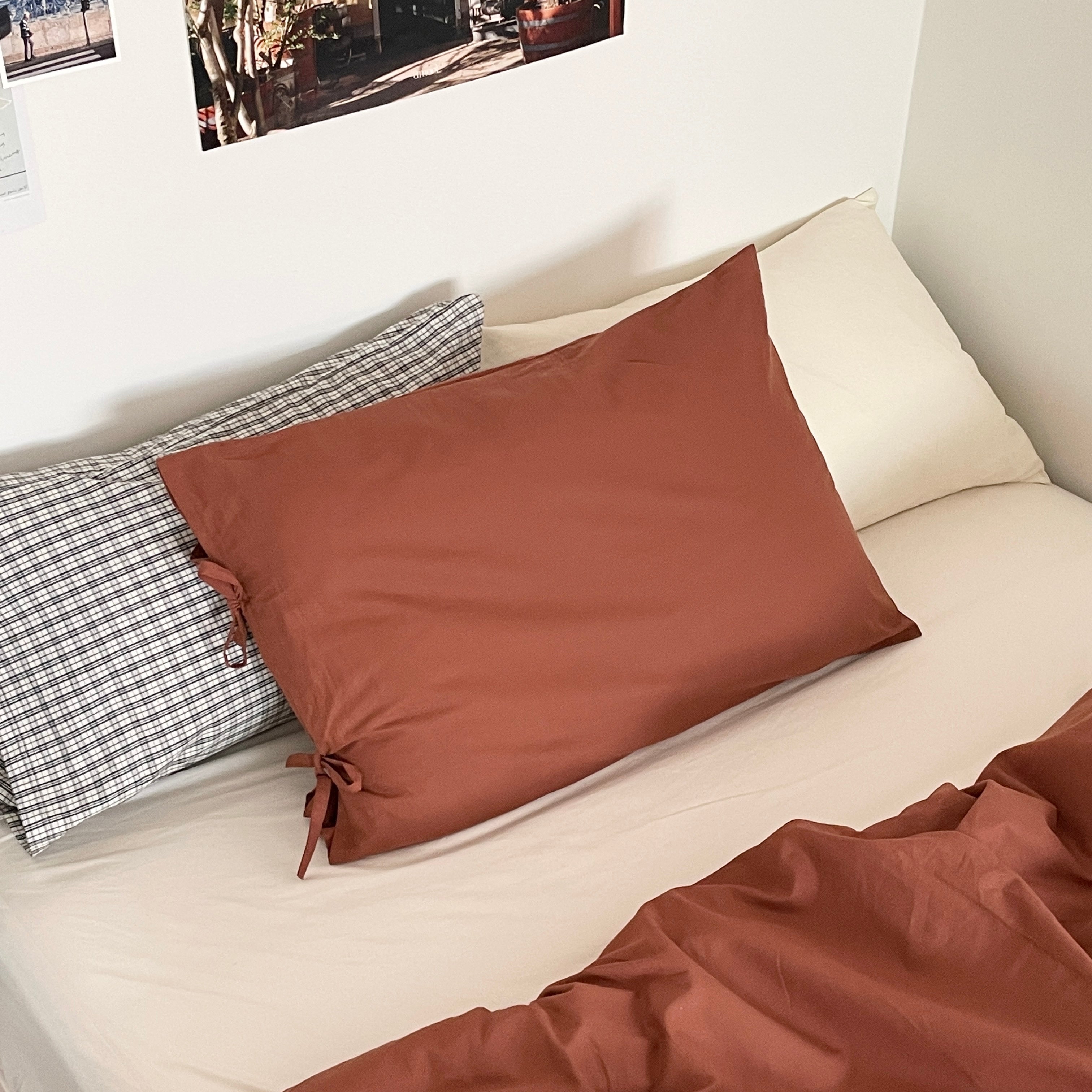 OR-2019-Little Rooms-リボン付き枕カバー｜plain pillow cover -chic color-