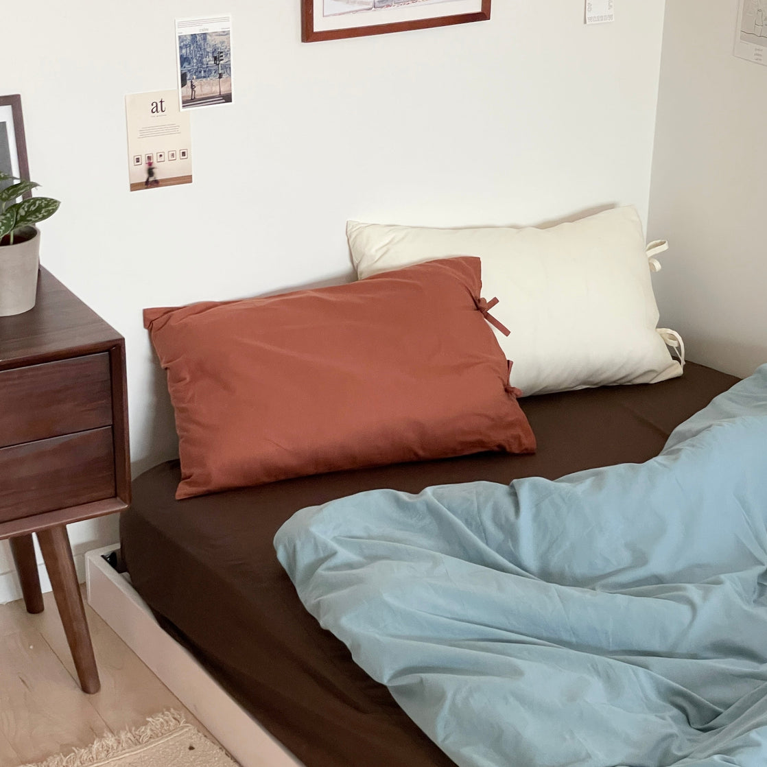 OR-2018-Little Rooms-リボン付き枕カバー｜plain pillow cover -chic color-