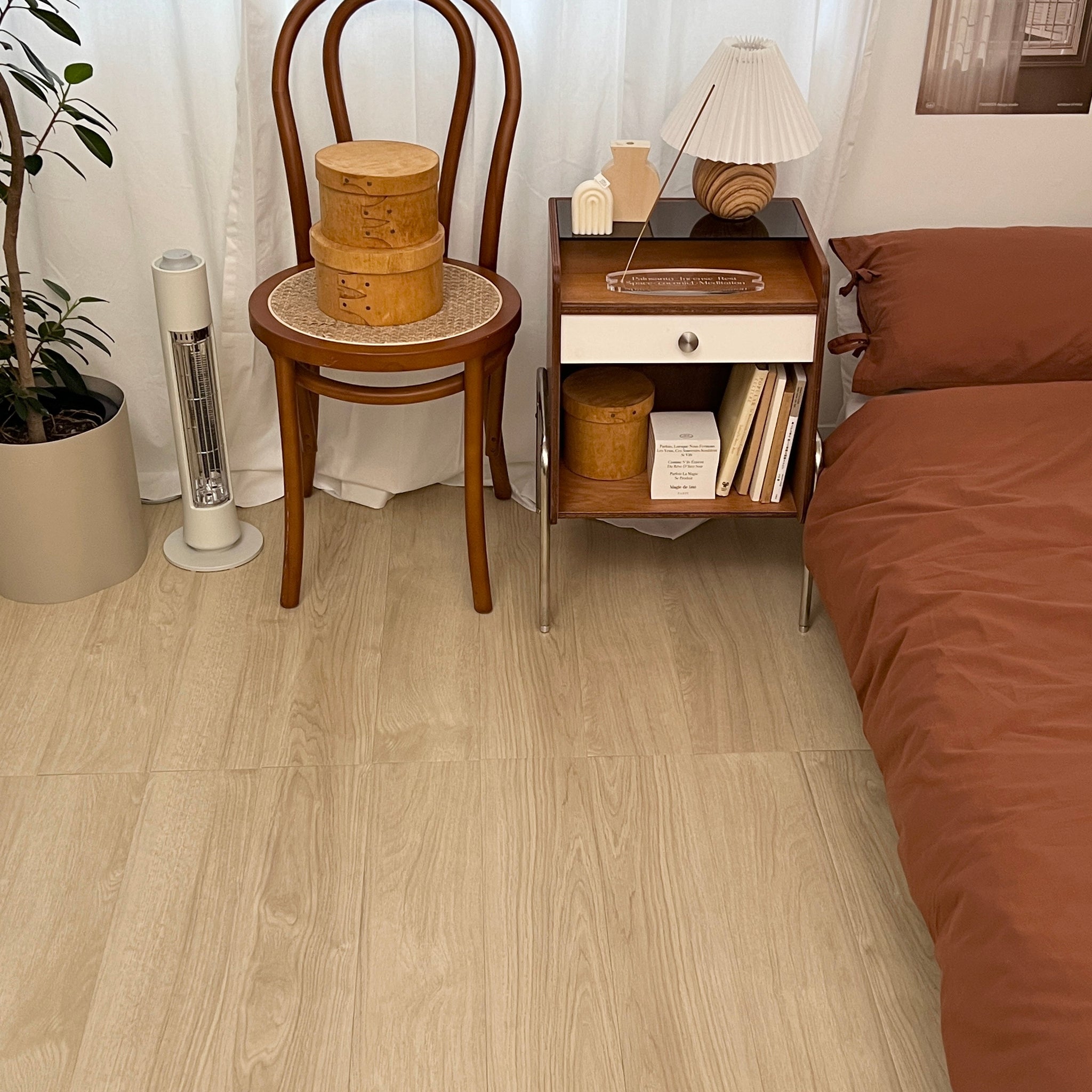 BR-2919-Little Rooms select-賃貸でも敷けるフロアタイル wood type 24枚セット